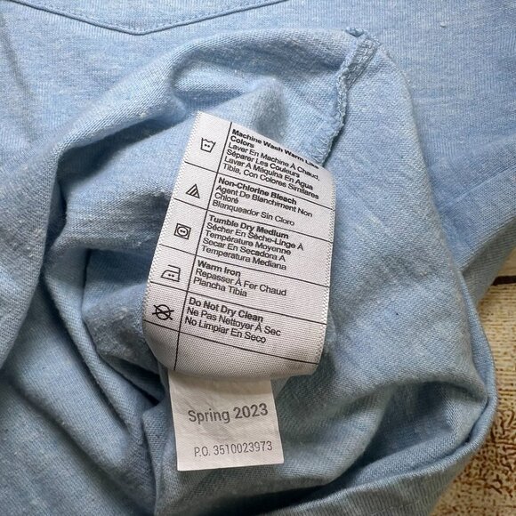 Women's Carhartt Light Blue Heather Loose Fit Pocket T-Shirt Workwear Small - Picture 6 of 11